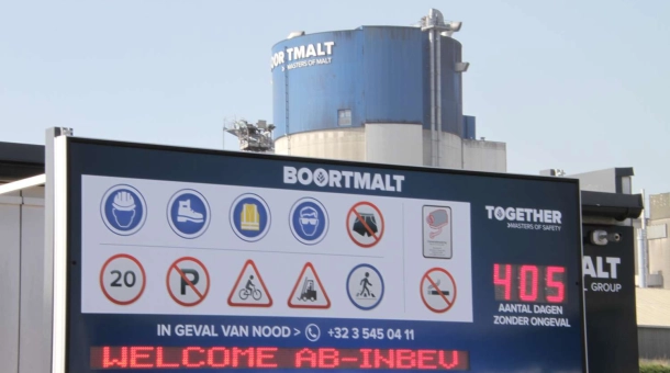 Displaybord aantal dagen zonder ongeval