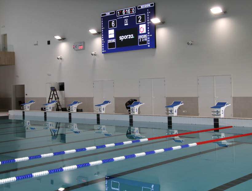 LED scherm voor waterpolo en zwemmen