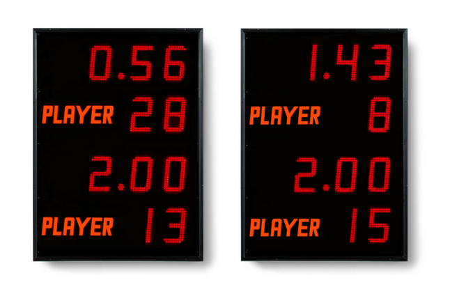 extra module scorebord voor straftijden handbal, ijshockey, waterpolo
