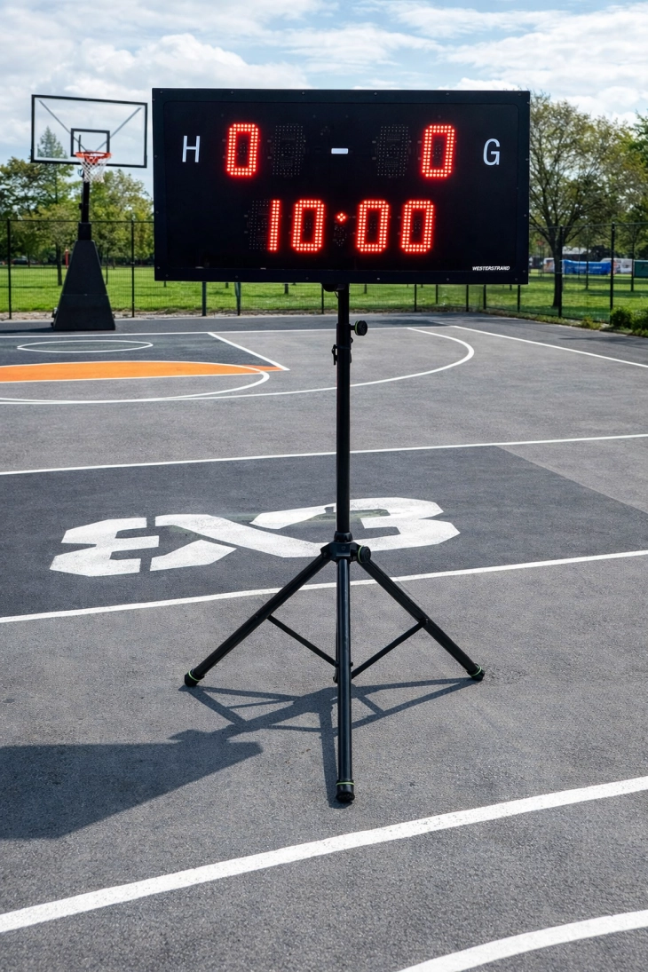 scorebord en shotklok voor 3x3 basketbal