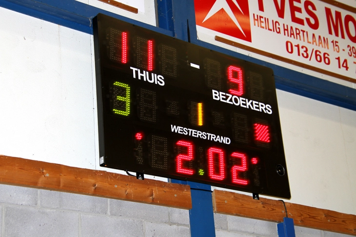 Realisatie Westerstrand - scorebord
