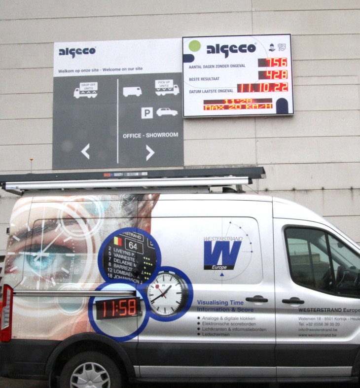 displayborden voor aantal dagen zonder ongeval